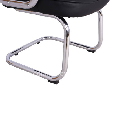 Conference chair HM1114 Black PU with chromed base 61.5x62x98 cm.