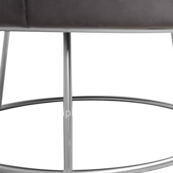 Armchair Arien HM8403.01,velvet grey,silver base 80x75x82cm