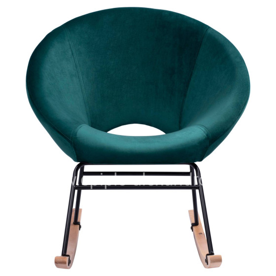 Rocker velvet armchair Paulina HM8399.03 cypress green 76x86x76cm