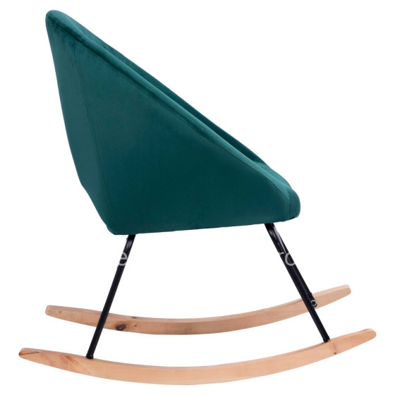 Rocker velvet armchair Paulina HM8399.03 cypress green 76x86x76cm
