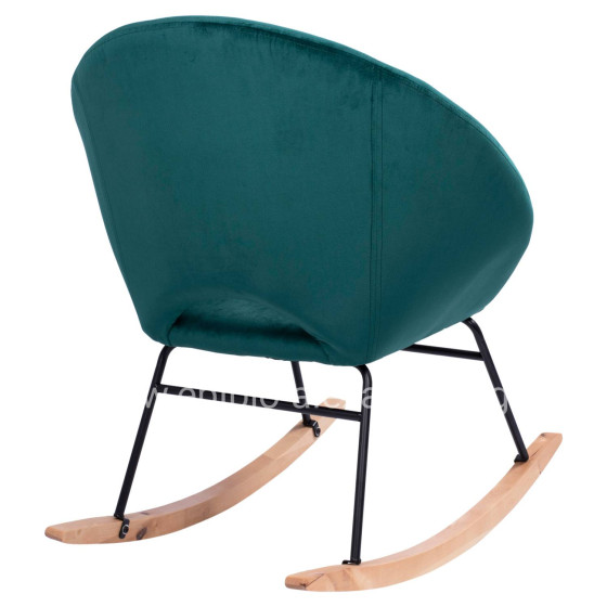 Rocker velvet armchair Paulina HM8399.03 cypress green 76x86x76cm