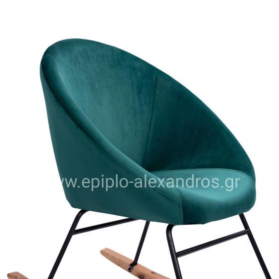Rocker velvet armchair Paulina HM8399.03 cypress green 76x86x76cm