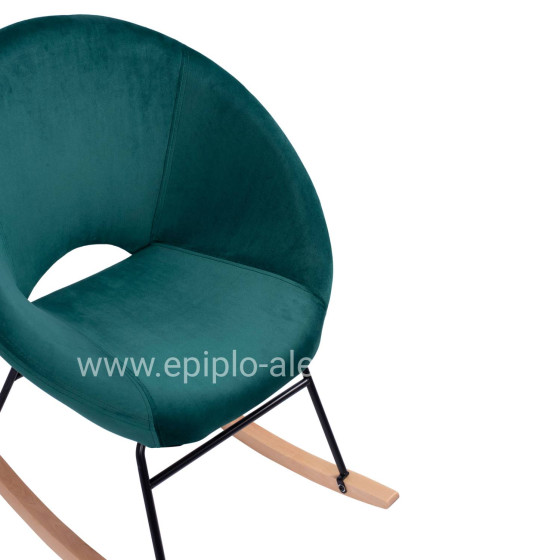 Rocker velvet armchair Paulina HM8399.03 cypress green 76x86x76cm