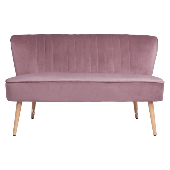 SOFA ANDY IN DUSTY PINK VELVET HM8401.02 128x70x77Y cm.