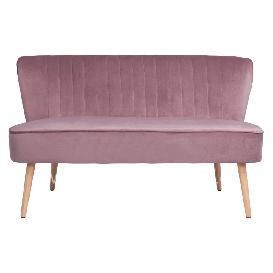 SOFA ANDY IN DUSTY PINK VELVET HM8401.02 128x70x77Y cm.