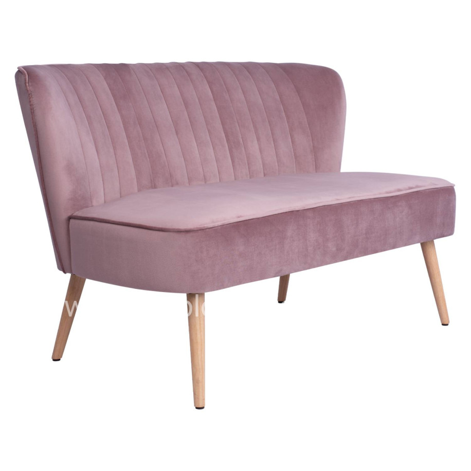 SOFA ANDY IN DUSTY PINK VELVET HM8401.02 128x70x77Y cm.