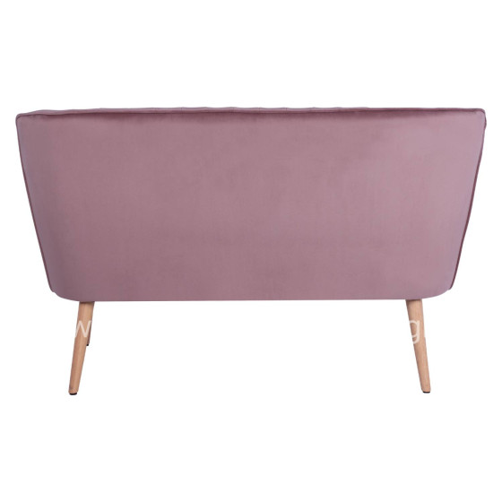SOFA ANDY IN DUSTY PINK VELVET HM8401.02 128x70x77Y cm.