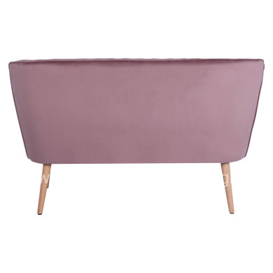 SOFA ANDY IN DUSTY PINK VELVET HM8401.02 128x70x77Y cm.