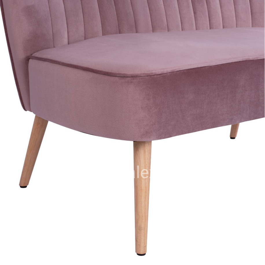 SOFA ANDY IN DUSTY PINK VELVET HM8401.02 128x70x77Y cm.