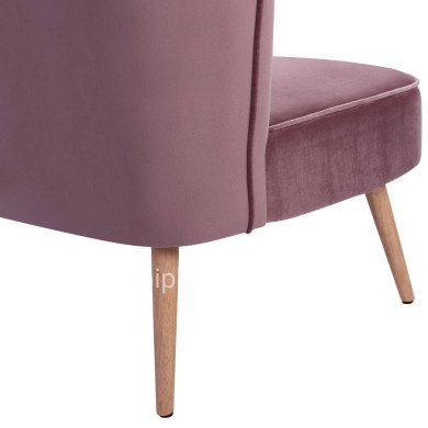 SOFA ANDY IN DUSTY PINK VELVET HM8401.02 128x70x77Y cm.