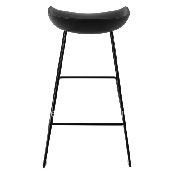 Stool Metallic HM8450.02 with seat PP Black 47x47x83cm