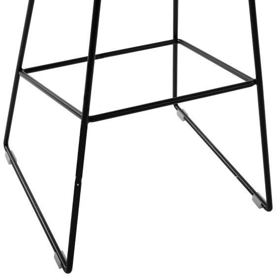 Stool Metallic HM8450.02 with seat PP Black 47x47x83cm