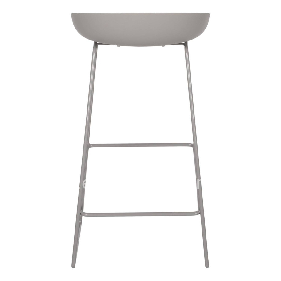 Metallic Stool HM8450.10 with grey seat PP 47x47x83cm