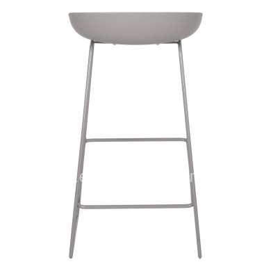 Metallic Stool HM8450.10 with grey seat PP 47x47x83cm