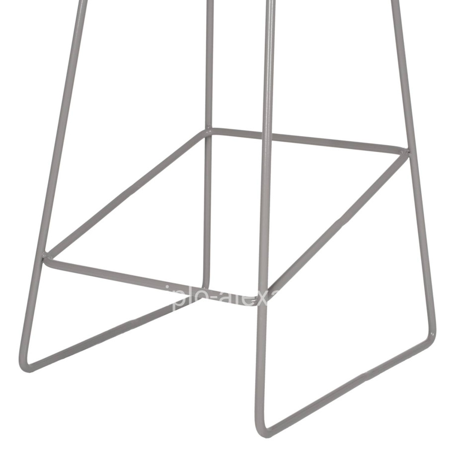 Metallic Stool HM8450.10 with grey seat PP 47x47x83cm