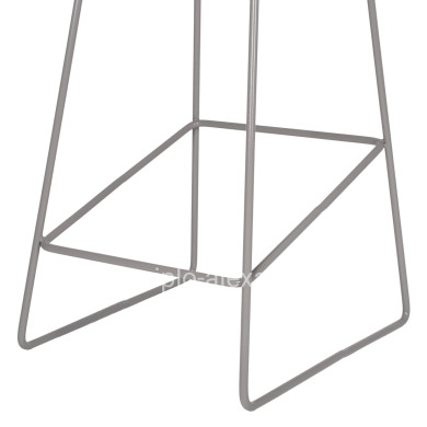 Metallic Stool HM8450.10 with grey seat PP 47x47x83cm