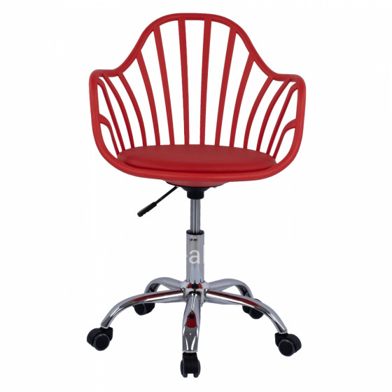 Office Chair Becky HM8457.04 Red Color 57x57x96 cm