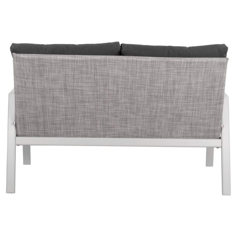 2 Seater Sofa Aluminum HM5561.01 White with pillows