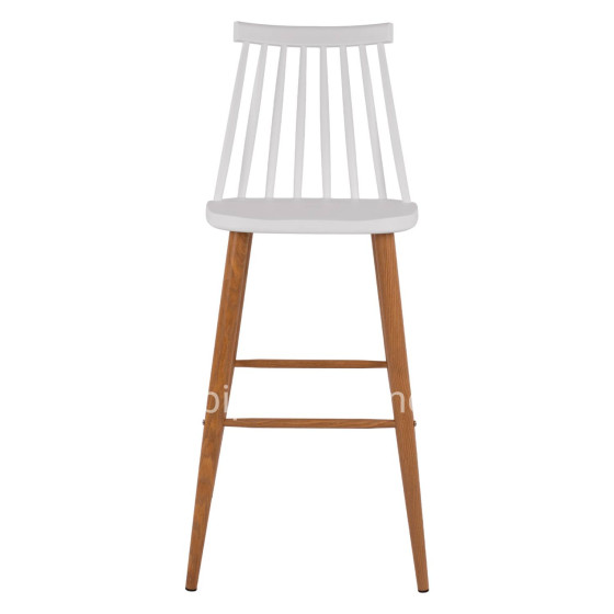 Bar Stool HM8459.01 Vanessa in white color 43x49x107 εκ.