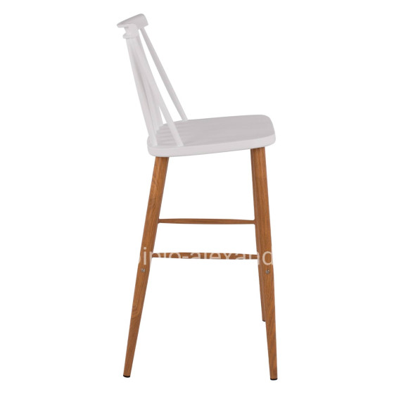 Bar Stool HM8459.01 Vanessa in white color 43x49x107 εκ.