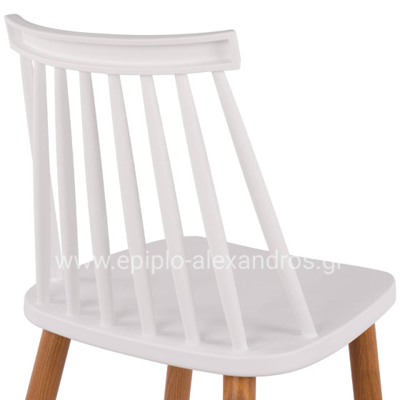 Bar Stool HM8459.01 Vanessa in white color 43x49x107 εκ.
