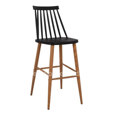 Bar Stool HM8459.02 Vanessa in black color 43x49x107cm
