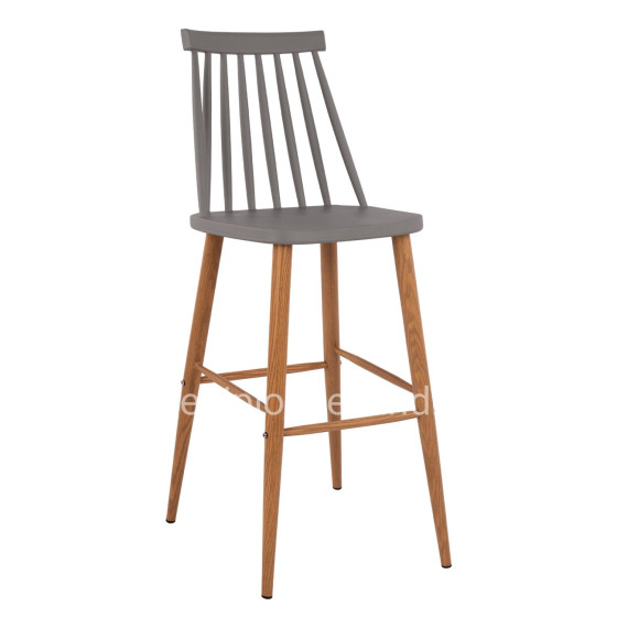 Bar Stool HM8459.10 Vanessa in grey color 43x49x107 cm