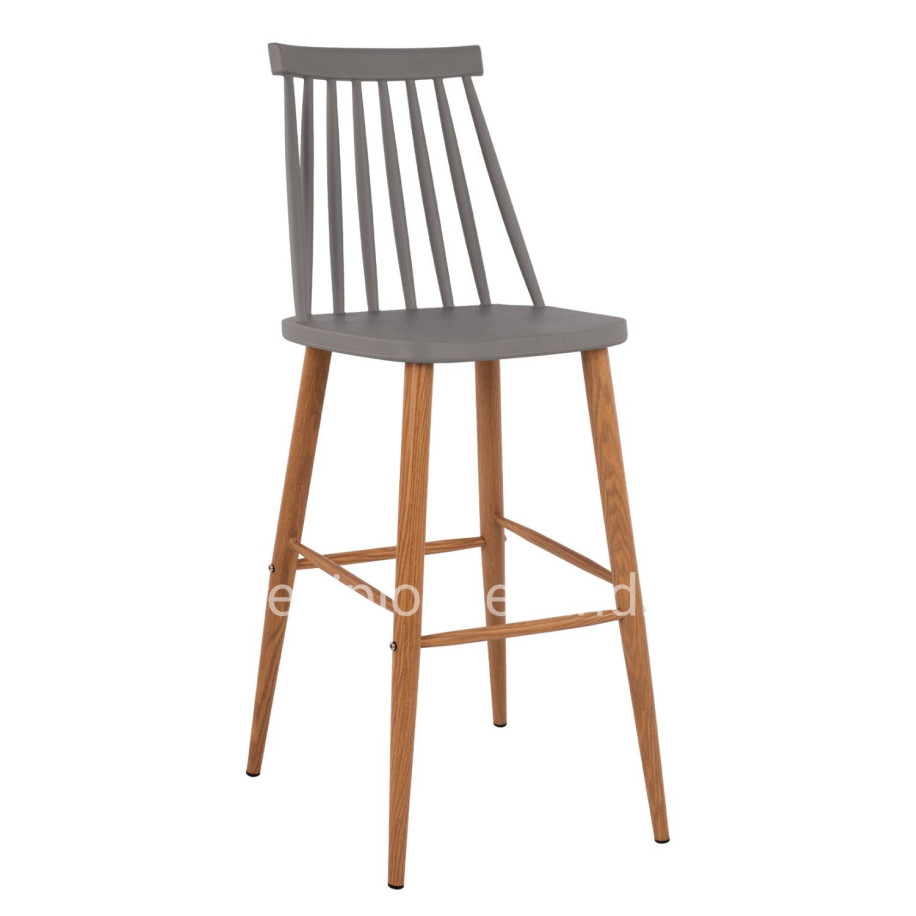 Bar Stool HM8459.10 Vanessa in grey color 43x49x107 cm