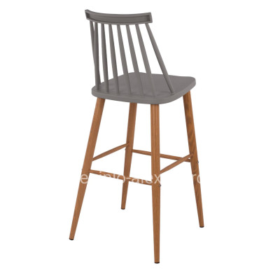 Bar Stool HM8459.10 Vanessa in grey color 43x49x107 cm