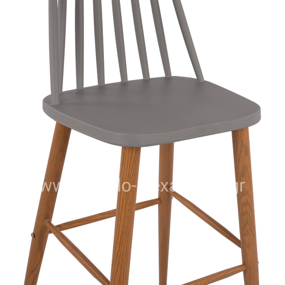 Bar Stool HM8459.10 Vanessa in grey color 43x49x107 cm