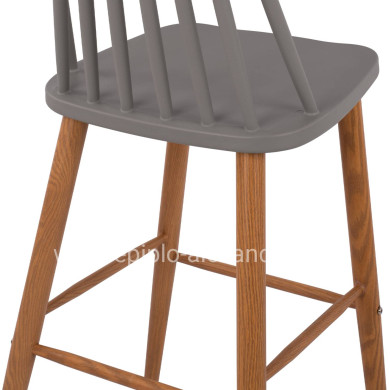 Bar Stool HM8459.10 Vanessa in grey color 43x49x107 cm