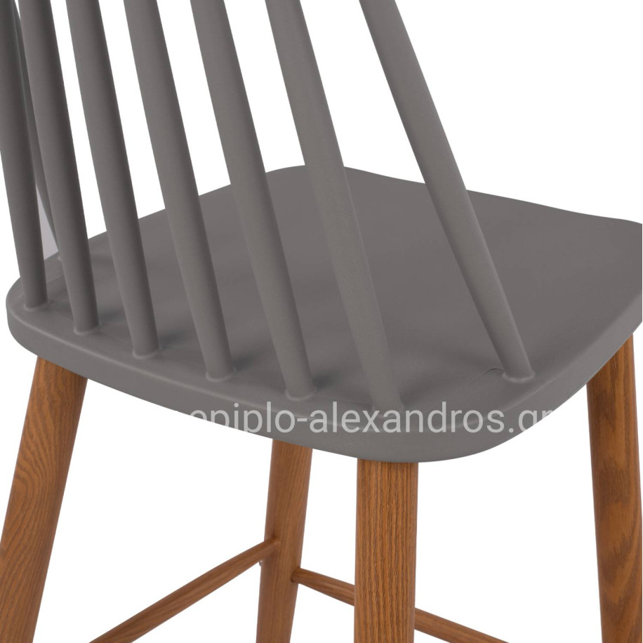 Bar Stool HM8459.10 Vanessa in grey color 43x49x107 cm
