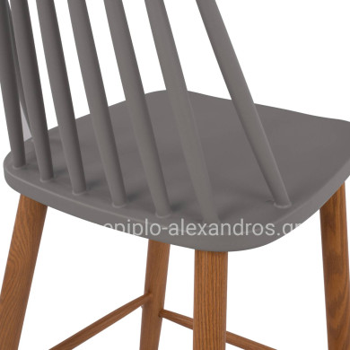 Bar Stool HM8459.10 Vanessa in grey color 43x49x107 cm