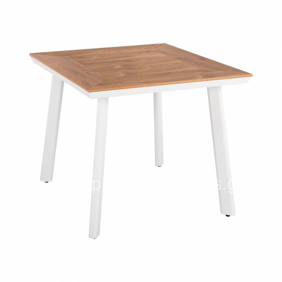 Aluminum Table with Polywood HM5563.01 White 80x80x72