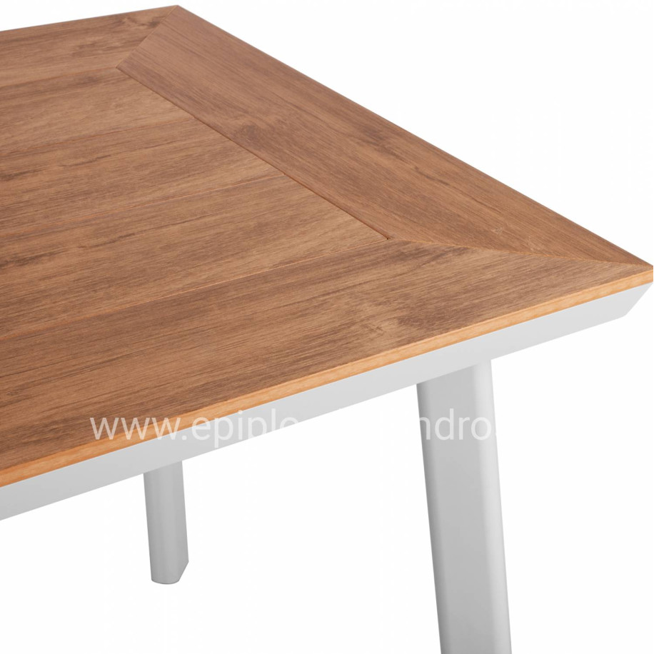 Aluminum Table with Polywood HM5563.01 White 80x80x72