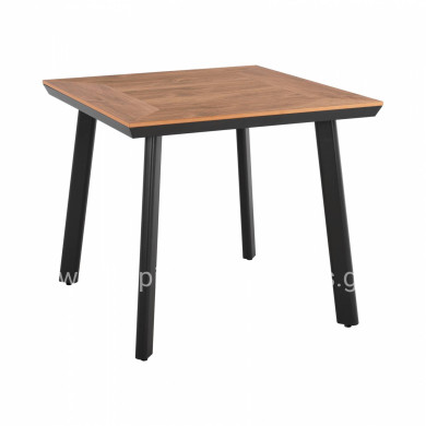 Aluminum Table with polywood HM5563.02 Grey 80x80x72
