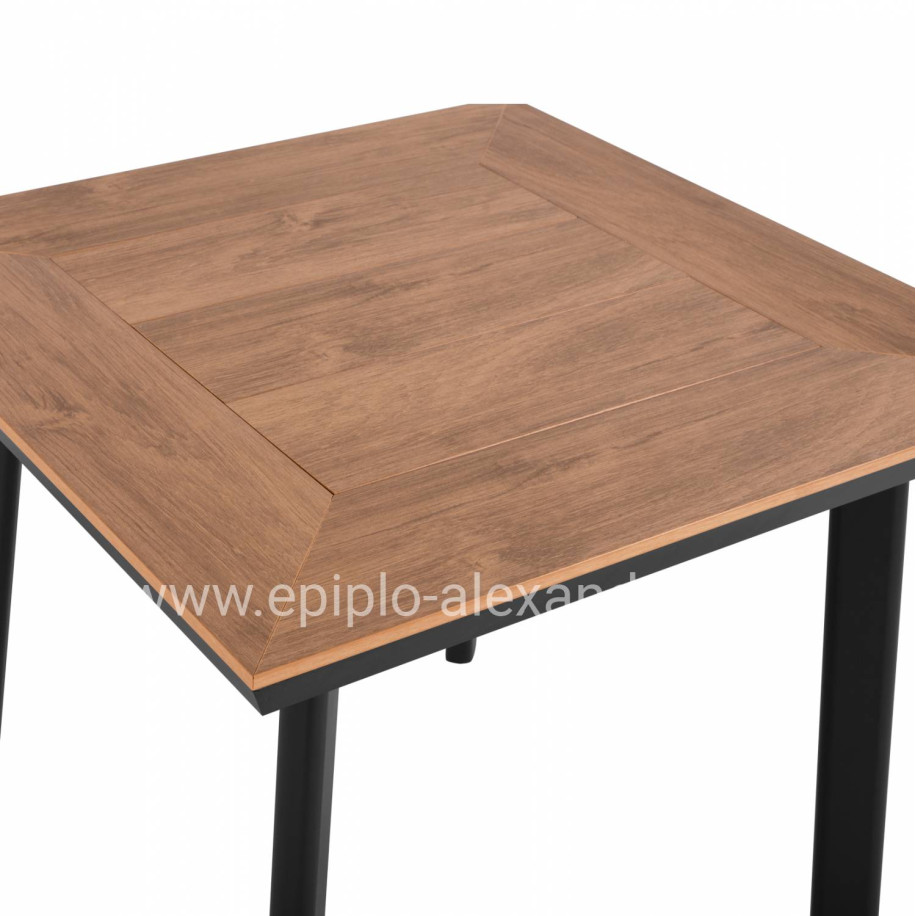 Aluminum Table with polywood HM5563.02 Grey 80x80x72