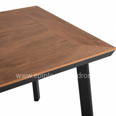 Aluminum Table with polywood HM5563.02 Grey 80x80x72