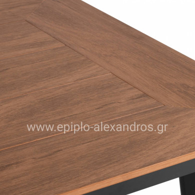 Aluminum Table with polywood HM5563.02 Grey 80x80x72