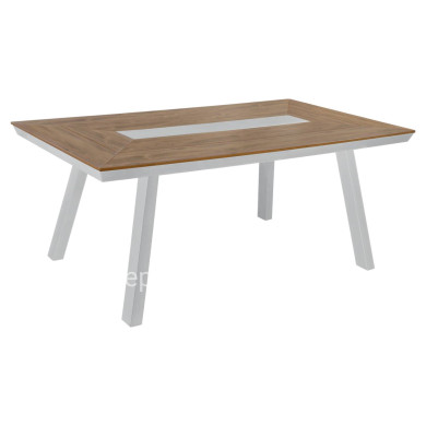 Aluminum Table with Polywood 200x100 White HM5131.11