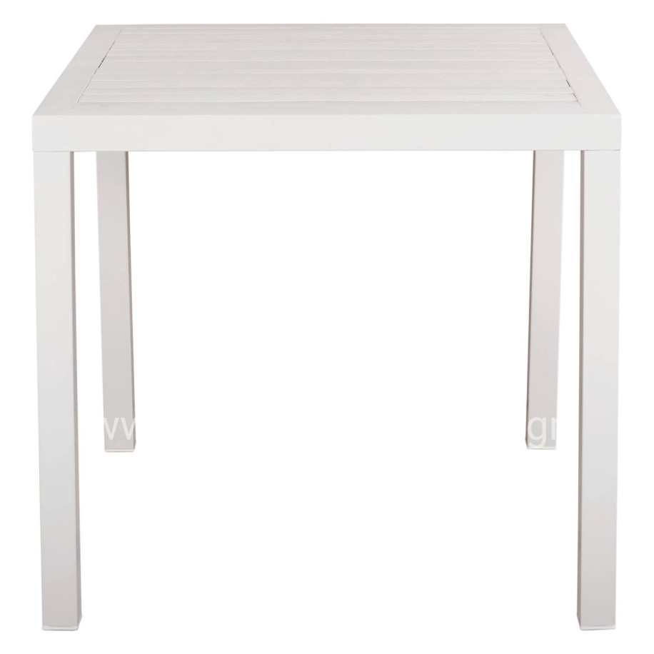 ΤΡΑΠΕΖΙ ΑΛΟΥΜΙΝΙΟΥ SAHIRA ΣΕ ΛΕΥΚΗ ΑΠΟΧΡΩΣΗ 80Χ80X75,5Υεκ. HM5572.01