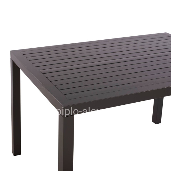 ΤΡΑΠΕΖΙ ΑΛΟΥΜΙΝΙΟΥ SAHIRA ΣΕ ΑΝΘΡΑΚΙ ΑΠΟΧΡΩΣΗ HM5571.02 140Χ80X75,5Υ εκ.