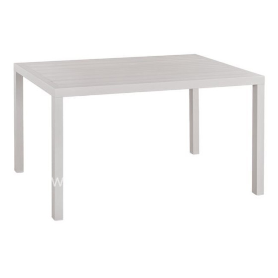 ΤΡΑΠΕΖΙ ΑΛΟΥΜΙΝΙΟΥ SAHIRA ΣΕ ΛΕΥΚΗ ΑΠΟΧΡΩΣΗ 140Χ80X75,5Υεκ. HM5571.01