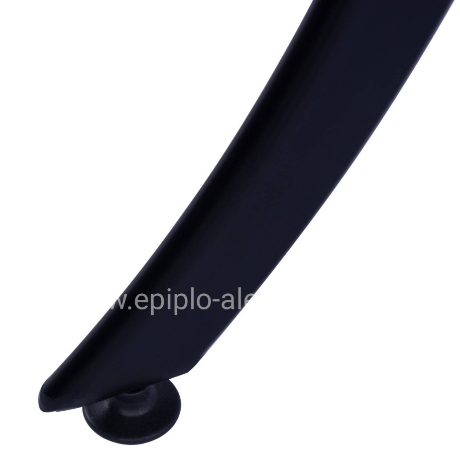 ALUMINUM DINING TABLE JAXEN HM5533.02 BLACK WITH TEMPERED GLASS TOP & TEXTILENE 120x70x78Hcm.