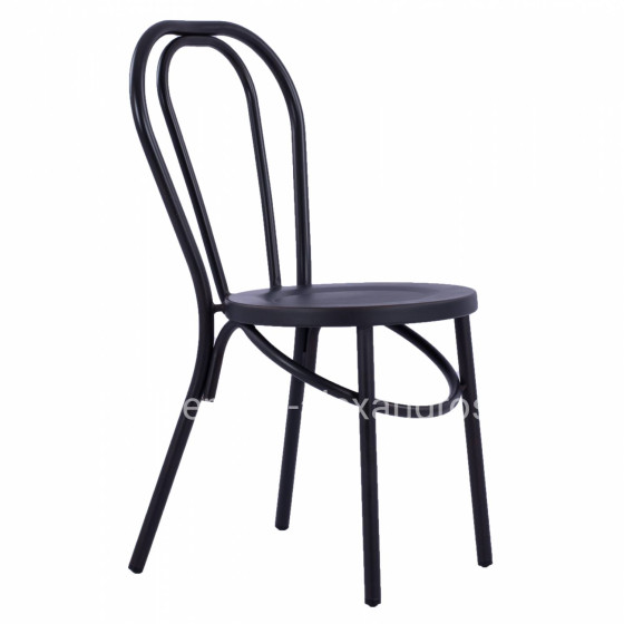 Aluminum chair Vienna Type Black Rusty HM5557.01 42x52x88,5 cm.