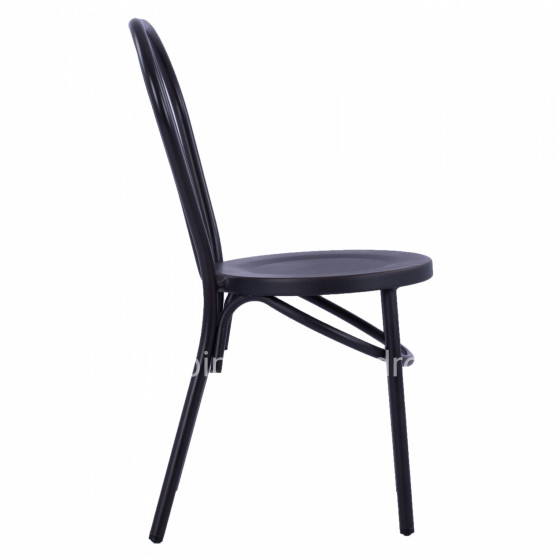 Aluminum chair Vienna Type Black Rusty HM5557.01 42x52x88,5 cm.