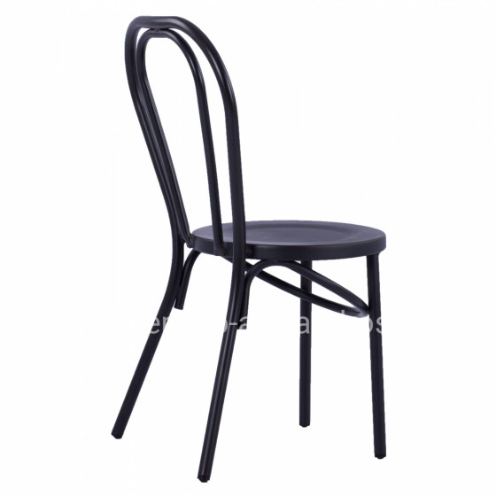 Aluminum chair Vienna Type Black Rusty HM5557.01 42x52x88,5 cm.