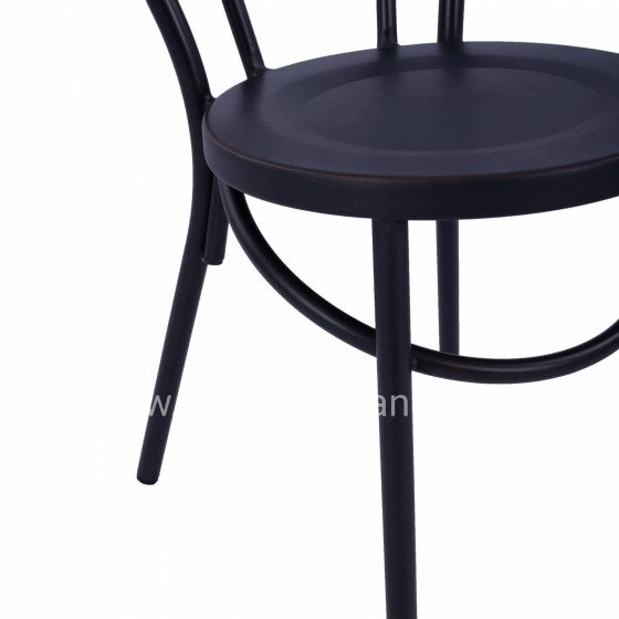 Aluminum chair Vienna Type Black Rusty HM5557.01 42x52x88,5 cm.