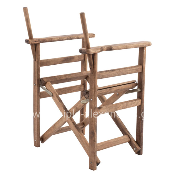 Director's frame Armchair Limnos Walnut impregnated Limnos HM5574.01 57x54x88,5 cm