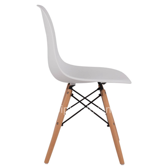 Chair with wooden legs and seat Twistn PP White HM8460.01 46x50x82 cm